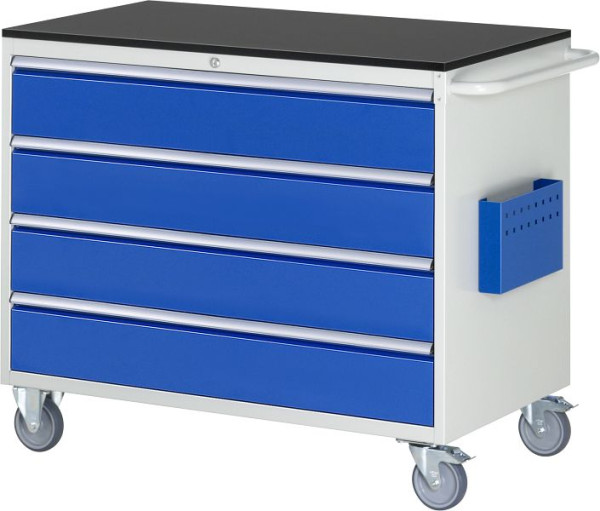 RAU montagewagen serie 7000, B1145 x D650 x H970mm, werkblad voorzien van melamineharscoating, dikte 19 mm, laden: 4xH180 mm, 05-XXL5.1A-M.11