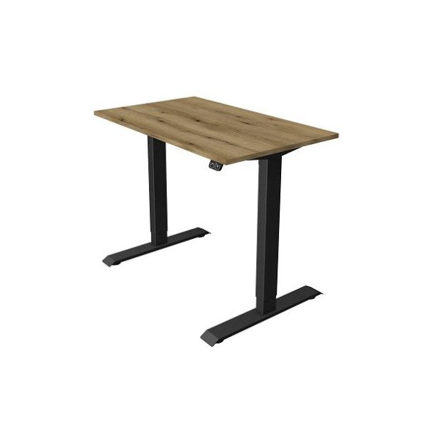 Kerkmann compacttafel B 1000 x D 600 mm, elektrisch in hoogte verstelbaar van 740-1230 mm, eiken, 10180355