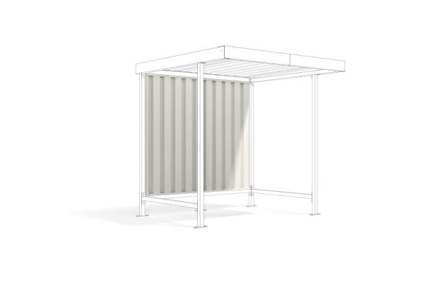 WSM achterwand voor Leipzig L10 RAL 9002 trapeziumplaat, 102001874