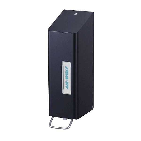 Air Wolf schuimzeepdispenser voor 1200 ml schuimzeep, Omega serie, H x B x D: 328 x 97 x 142 mm, mat zwart gecoat roestvrij staal, 29-508