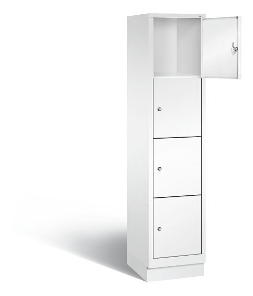 C+P lockerkast Evolo, H1800xB420xD500mm, kleur: verkeerswit, 48020-124 S10081