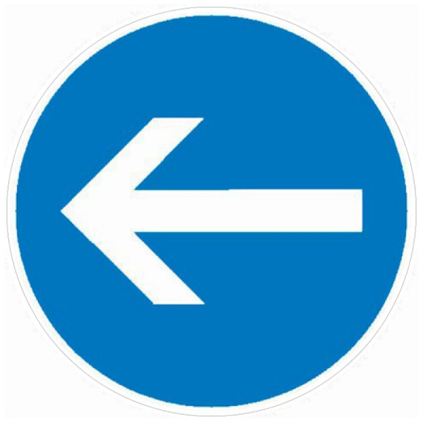 Stein HGS HGS verplichte bord/verkeersbord, rijrichting, 400 mm / aluminium, reliëf, 11.0584
