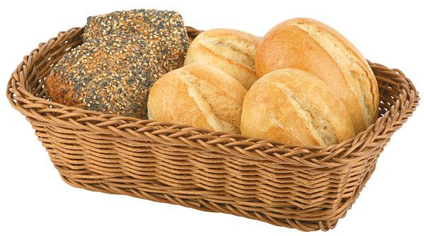 APS tafel- en buffetmand, vierkant, 31,5 x 22 cm, hoogte: 8,5 cm, polypropyleen, lichtbeige, -ECONOMIC-, 40159