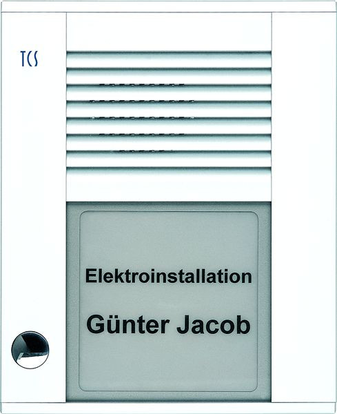TCS audio buitenstation serie PDS 1 belknop (links uitgelijnd), AP wit, PDS01-WS/04