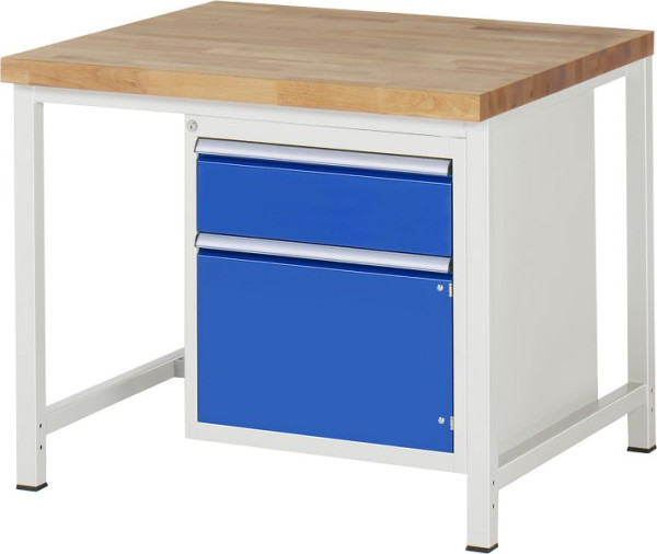 RAU werkbank serie 8000 - frameconstructie (gelast frame), onderbouw bak (1x lade, 1x draaideur), 1000x840x900 mm, 03-8152A1-109B4S.11