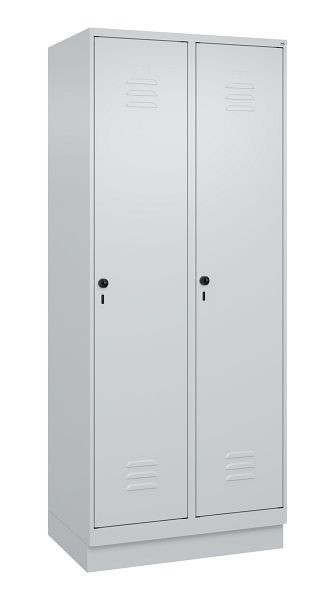 C+P luierkluis Classic PLUS met middenwand, bodem, 2 vakken, 1950x800x500mm, 7035/7035, veiligheidsdraaigrendel, 080020-22F S10009