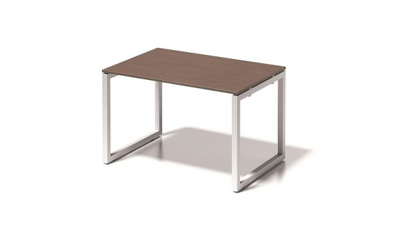 Bisley Cito bureau, 730 mm vaste hoogte O-frame, H 19 x B 1200 x D 800 mm, walnoot/verkeerswit, DOF1208WN396
