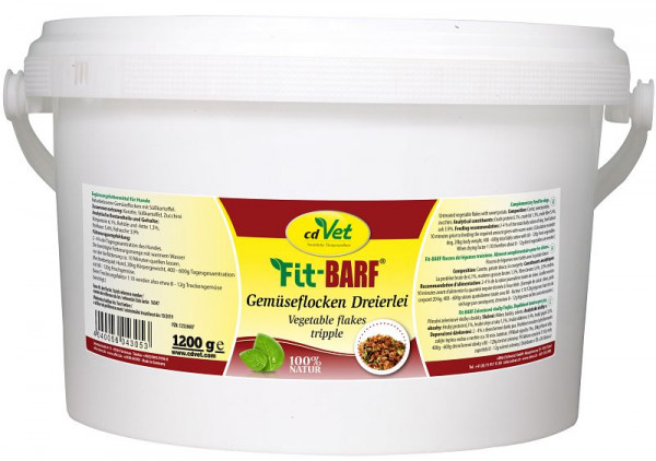 cdVet Fit-BARF drie soorten groentevlokken 1,2 kg, 4305