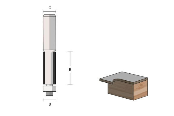 Famag-snijsnijder HM, schacht Ø: 8 mm, diameter: 12,7 mm, breedte: 25,4 mm, 3101.825.00