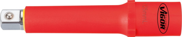 VIGOR VDE verlengstuk, hol vierkant 12,5 mm (1/2 inch), massief vierkant 12,5 mm (1/2 inch), 125 mm, V3341