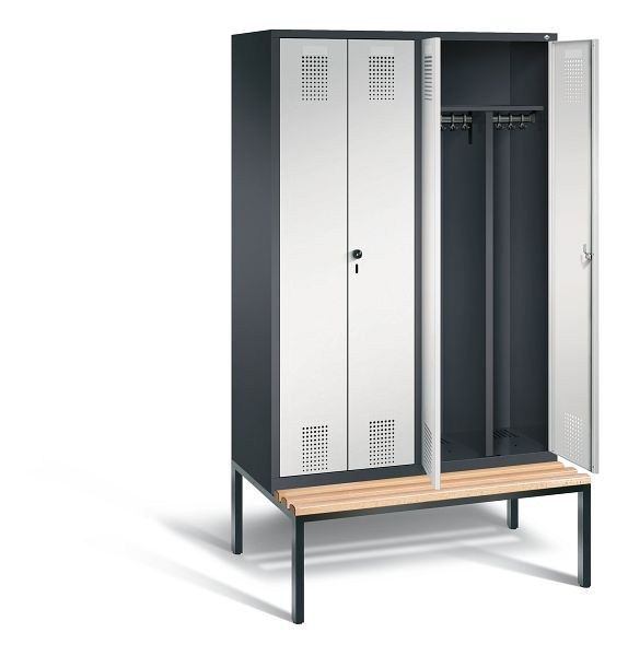 C+P zwart wit kastje Evolo, H2090xW1190xD815mm, kleur: zwartgrijs/lichtgrijs, 48052-40 S10031