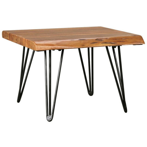 Wohnling design salontafel MAHILO massief houten tafel boomrand 56 x 38 x 51 cm, WL5.204