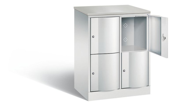 C+P lockerkast Resisto, H1077xB772xD540mm, kleur: lichtgrijs, 8472-272 S10099