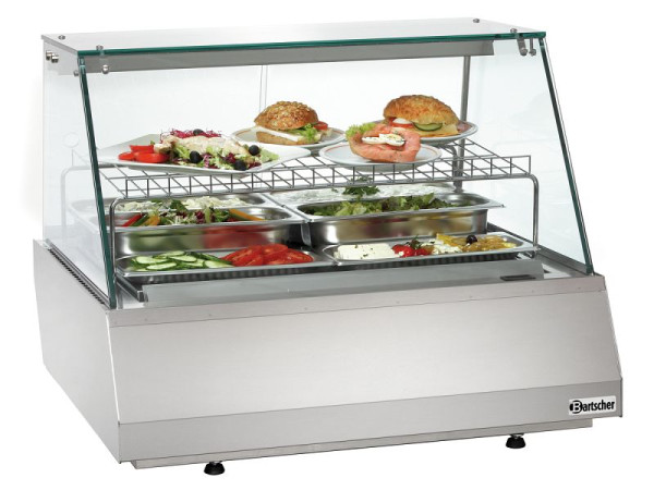 Bartscher koeltoonbank 2/1 GN, vierkant glas, 406055