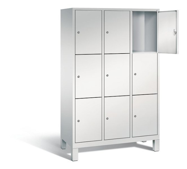 C+P lockerkast Evolo, H1850xB1200xD500mm, kleur: lichtgrijs, 48010-323 S10002