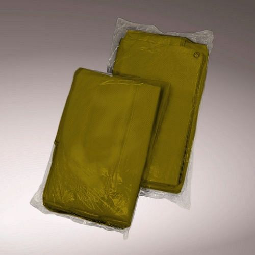 DENIOS zeildoek met ogen, van HDPE-bandweefsel, tweezijdig gecoat, olijfgroen, 140 g/m², 8 x 10 m, 303724