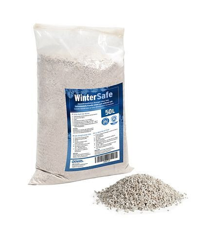 DENIOS Salzfreies Streugut WinterSafe, umweltfreundlich, rutschfest, 50 l Sack, 269723