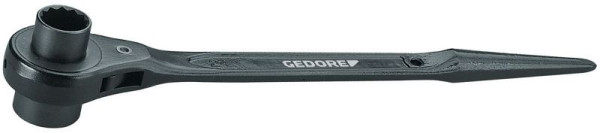 GEDORE 19x22 mm stalen constructieratel, dubbele zeskant, 1382853