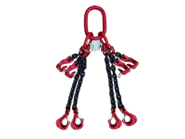 Schake kettinghanger 4-strengs, 10 mm, lengte: 6,0 m, met inkorthaak, 5466VH-10