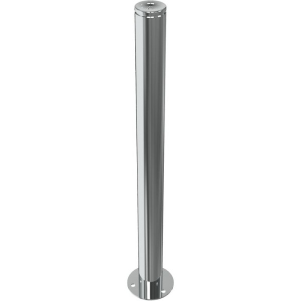 Stone HGS afzetpaal -Bollard-, met siergroef, voor pluggen, met voetplaat Ø 150mm, zonder ogen, 4272p