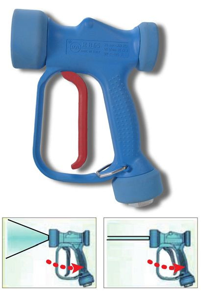 ELMAG waspistool RB 65, maximaal 90°C, 24 bar, 100 l/min, IT 1/2' verstelbare straalbreedte 0°-60° met draaibare aansluiting, 43332