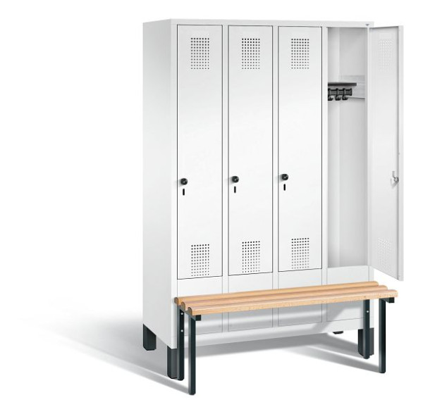 C+P Evolo locker, H1850xB1190xD815mm, kleur: verkeerswit, 48030-40 S10233