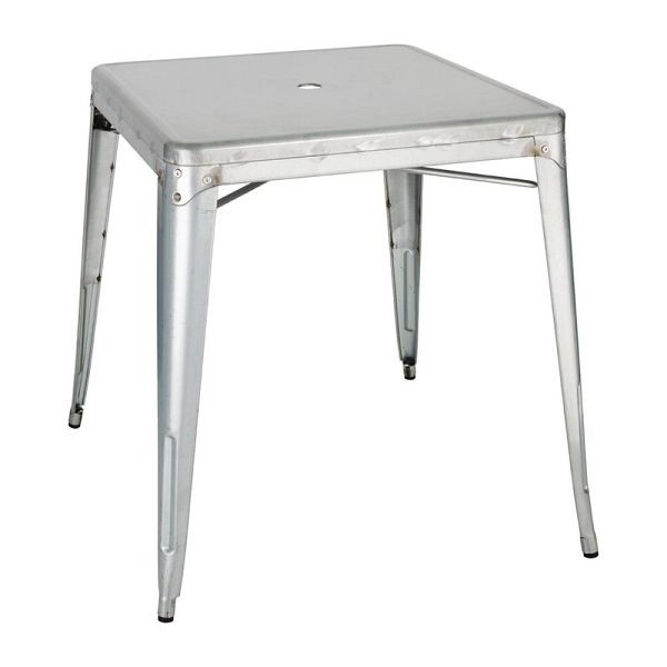Bolero bistrotafel vierkant in gegalvaniseerd staal 668 mm, GC866