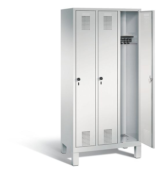 C+P garderobe Evolo, H1850xB900xD500mm, kleur: lichtgrijs, 48010-30 S10003