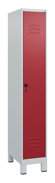 C+P luierkluis Classic PLUS met middenwand, voeten, 1800x300x500mm, 7035/3003, veiligheidsdraaigrendel, 0800107-10F S10001