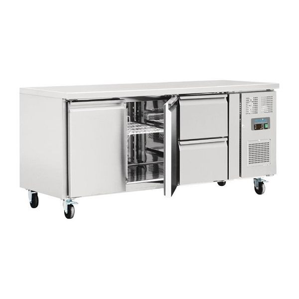 Polar koelwerkbank 2 deuren met 2 lades 417L, GD874