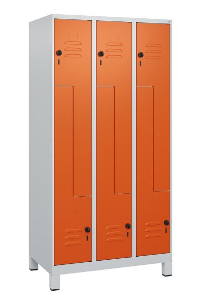 C+P Z-Spind Classic PLUS, Füße, 6 Abteile, 1800x900x500mm, 7035/2004, Drehriegel, 0800137-306 S10030