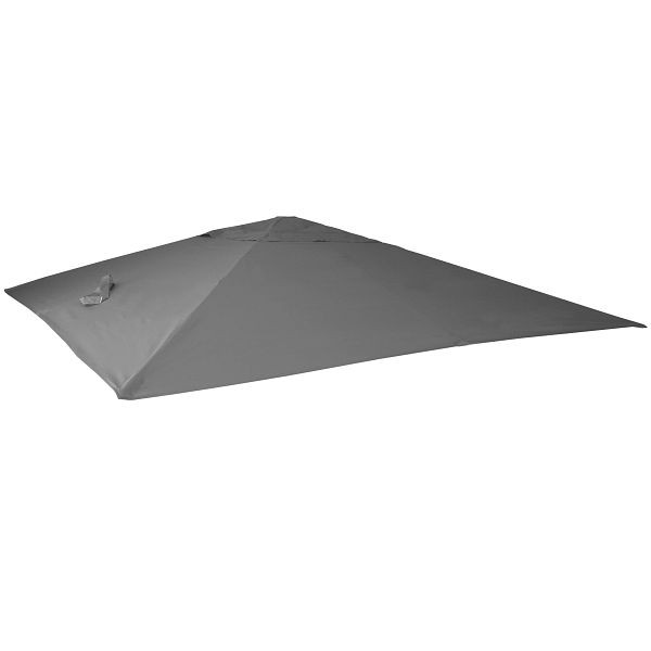 Mendler vervangende hoes voor luxe parasol HWC-A96, parasolhoes vervangende hoes, 3x3m (Ø4,24m) polyester 2,7kg, antraciet, 158548