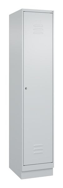 C+P luierkluis Classic PLUS met middenwand, bodem, 1950x400x500mm, 7035/7035, cilinderslot, 080020-12F S10024
