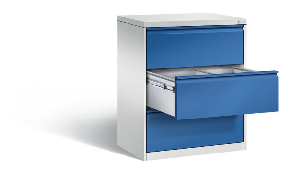 C+P hangmappenkast Acurado, H1045xB787xD590mm, kleur: lichtgrijs / gentiaanblauw, handgreep, 12923-312 S10004