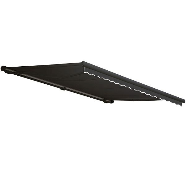 Mendler elektrische cassetteluifel T122, volledige cassette volant 4x3m, polyester antraciet, antraciet, 58265+58310+62473
