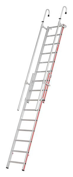 HYMER hangende uitschuifladder, 2x9 sporten, lengte ingeschoven 2,47 m / uitgeschoven 3,72 m, 609215