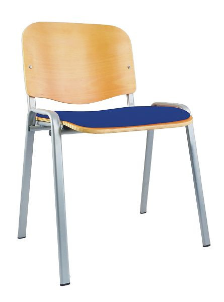Lüllmann kantinestoel, 470/795 x 530 x 415 mm, blauw, 225461