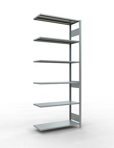Schulte legbordstelling, aanbouwpaneel, 6 opbergniveaus, vakbelasting 150 kg, 1006 x 436 x 2500 mm, 278794