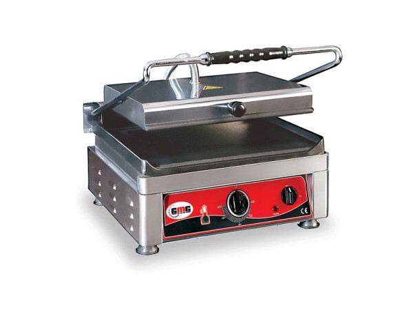 GMG contactgrill - glad aan de bovenkant / glad aan de onderkant, grilloppervlak: 25 x 25 cm, KG2525GG