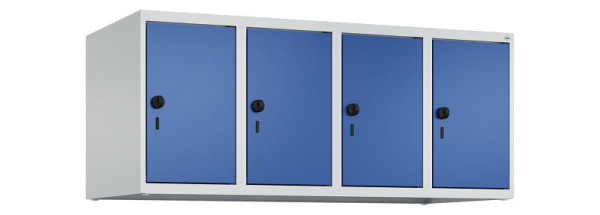 C+P kastopzet Classic PLUS, bovenkast, 7035/5010, veiligheidsdraaisluiting, 500x1200x500mm, 4 vakken, 080090-40 S10003