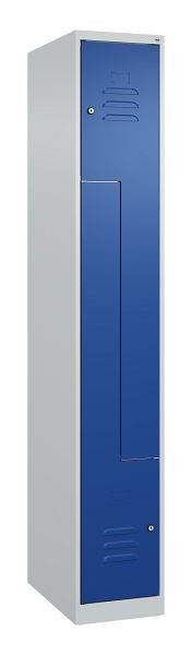 C+P Z-Spind Classic PLUS, 2 Abteile, 1850x300x500mm, 7035/5010, Zylinderschlösser, 080003-102 S10020