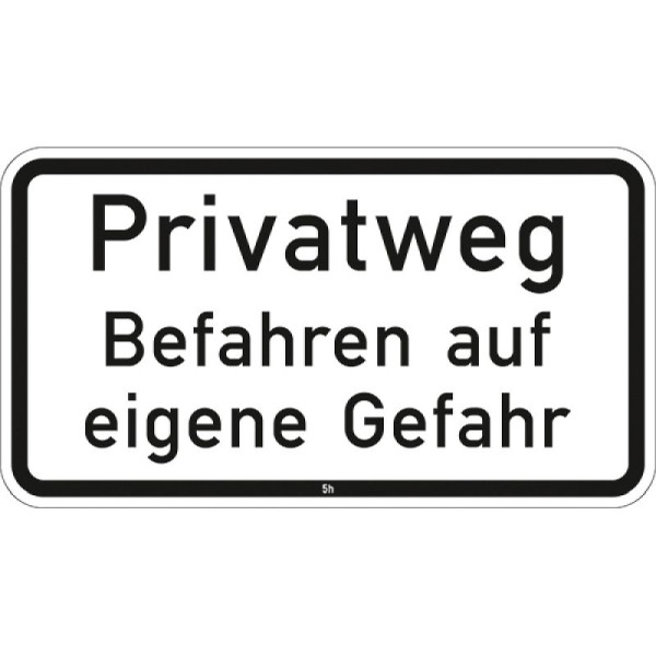 Steen HGS privépad, betreden op eigen risico - 2823, 231x420mm /RA1/Alform, 2823-112