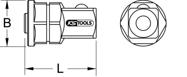 KS Tools GEARplus doppenadapter, 1/4"x3/8", 503.4263