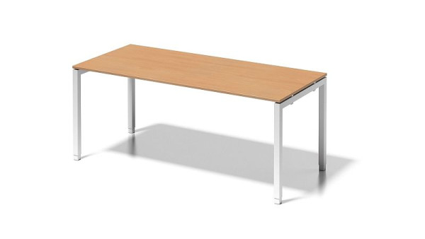 Bisley Cito bureau, 650-850 mm in hoogte verstelbaar U-frame, H 19 x B 1800 x D 800 mm, beuken/verkeerswit, DUH1808BC396