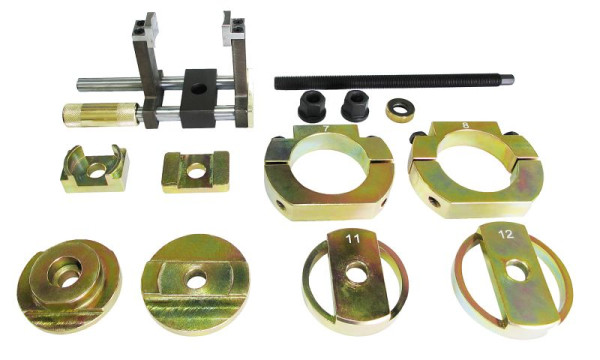 SW-Stahl gereedschapset rubberbevestiging achterasdrager BMW, diameter 78 mm voor en 85 mm achter, 302308L
