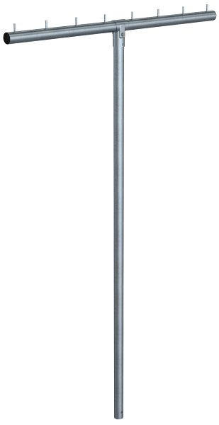 Schake wasdroogframe T-vorm, gemaakt van stalen buis Ø 60 mm kruisbuis met 8 ronde pinnen Ø10x40mm T-connector, 2-delig, 419_450