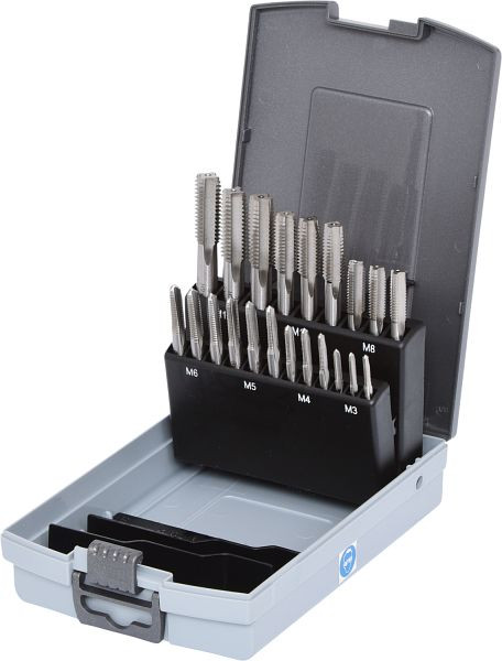 KS Tools HSS handtapset M, kunststof cassette 21-delig M3-M12, 336.0641
