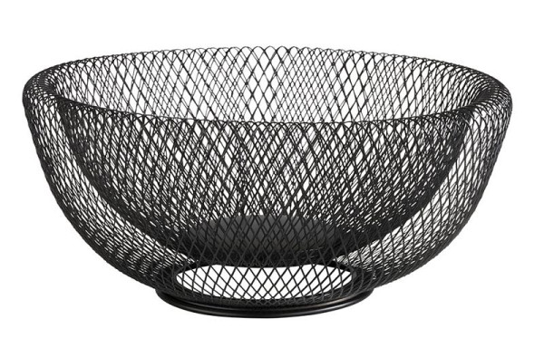 APS brood- en fruitmand -WIRE-, Ø 31 cm, hoogte: 14 cm, metaal, zwart, 30206