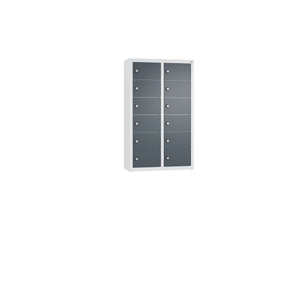 C+P Kleingefachschrank, 12 Fächer, H770xB460xT200 mm, Grau/Anthrazit, 80700-231 S10059