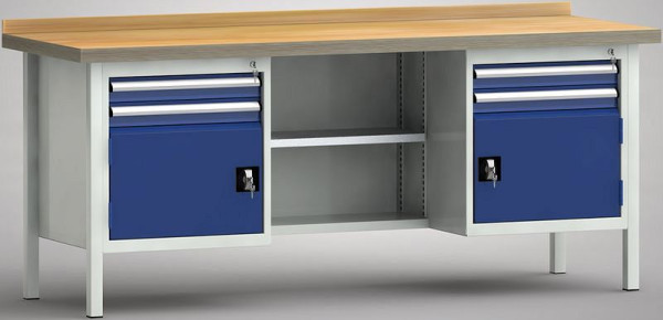 KLW standaard werkbank 2000 x 700 x 840 mm L x D x H, WS213N-2000M40-E2005